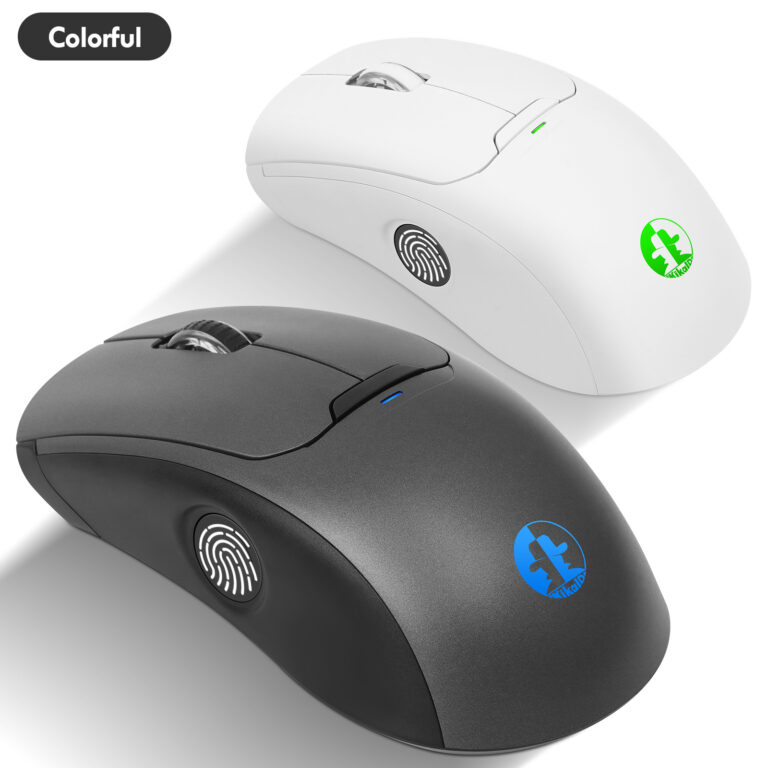 Wireless fingerprint mouse with fingerprint scanner on the side of the mouse