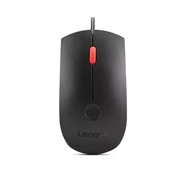 Lenovo Fingerprint Mouse Black - Wireless Office Mouse with Fingerprint Sensor Closeup