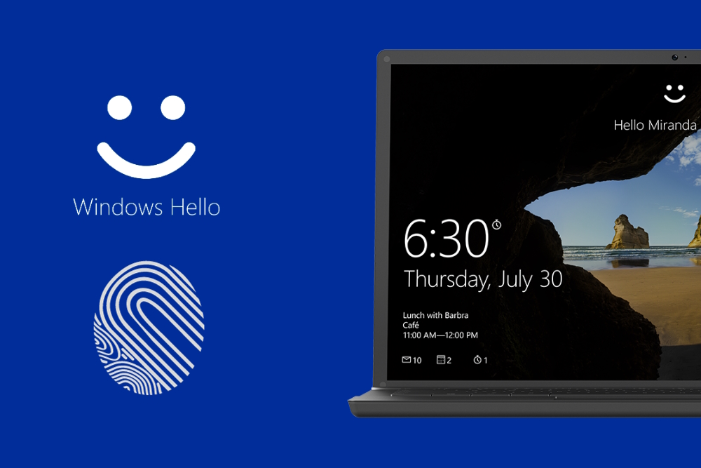 Using Windows Hello fingerprint login is more convenient and faster.