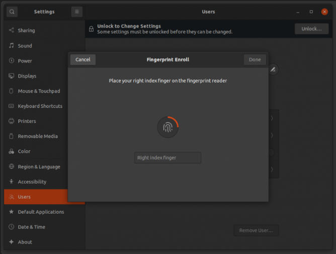 Adding Your Fingerprint in Ubuntu
